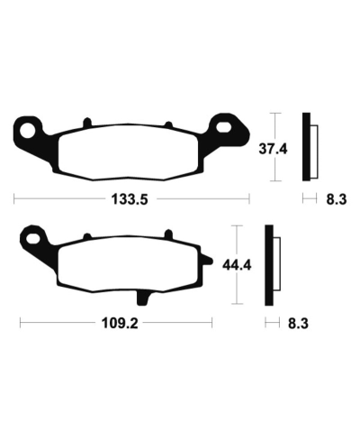 Plaquettes de frein TECNIUM route organique - MA205 MA205