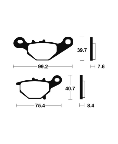 Plaquettes de frein TECNIUM MX/Quad metal fritte - MO320 MO320