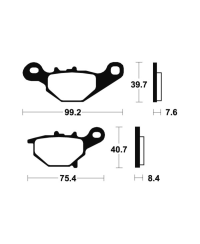 Plaquettes de frein TECNIUM MX/Quad metal fritte - MO320 MO320