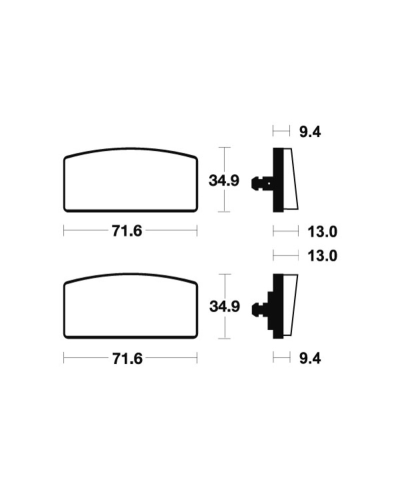 Plaquettes de frein TECNIUM route organique - MA20 MA20
