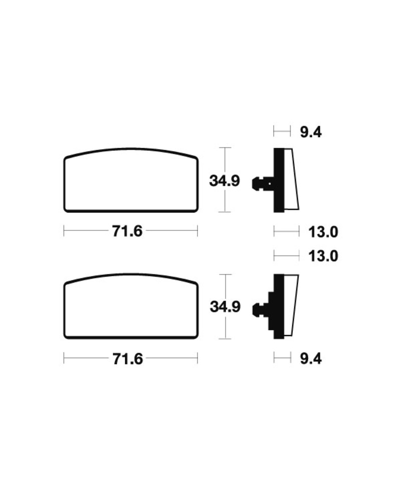 Plaquettes de frein TECNIUM route organique - MA20 MA20