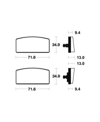 Plaquettes de frein TECNIUM route organique - MA20 MA20