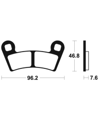 Plaquettes de frein TECNIUM MX/Quad metal fritte - MO398 MO398
