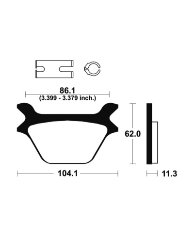 Plaquettes de frein TECNIUM route organique - MA169 MA169
