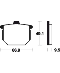 Plaquettes de frein TECNIUM route organique - MA17 MA17