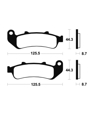 Plaquettes de frein TECNIUM Performance metal fritte - MF185 MF185
