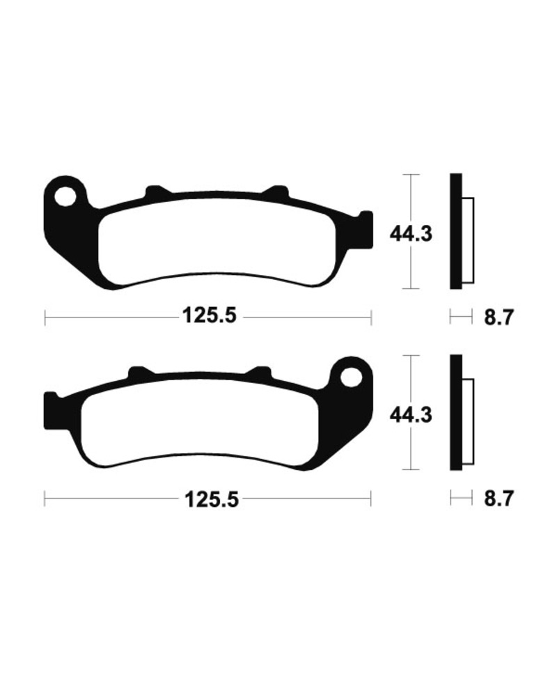 Plaquettes de frein TECNIUM Performance metal fritte - MF185 MF185