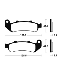 Plaquettes de frein TECNIUM Performance metal fritte - MF185 MF185