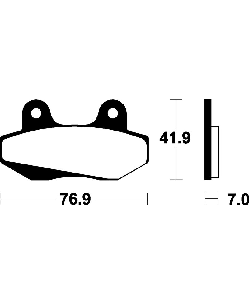 Plaquettes de frein TECNIUM Scooter organique - ME51 ME51