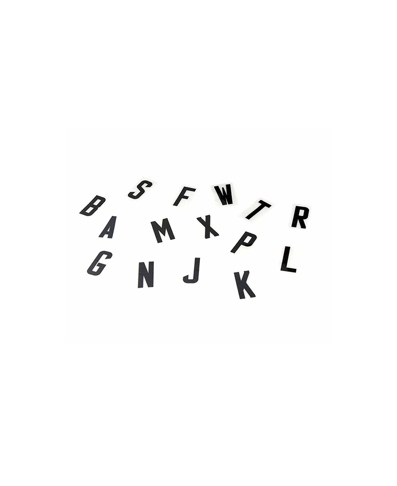 LETTRE SCOOTER PROPLAQUES 42MM B NOIR (50)