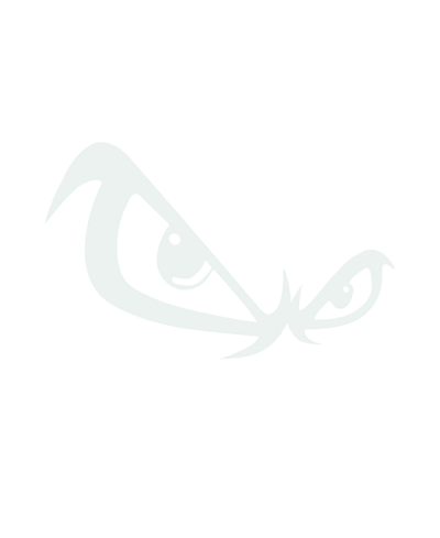 AUTOCOLLANT CRUEL REGARD MECHANT BLANC (6X10CM)