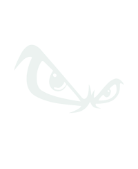 AUTOCOLLANT CRUEL REGARD MECHANT BLANC (6X10CM)