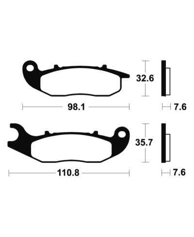 Plaquettes de frein TECNIUM MX/Quad metal fritte - MO359 MO359