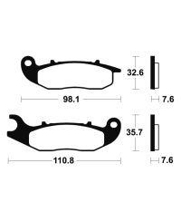 Plaquettes de frein TECNIUM MX/Quad metal fritte - MO359 MO359