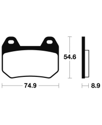 Plaquettes de frein TECNIUM route organique - MA246 MA246