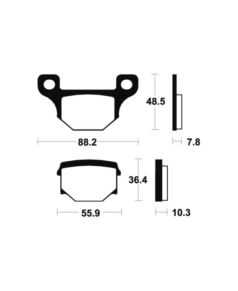 Plaquettes de frein TECNIUM route organique - MA85 MA85