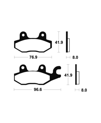 Plaquettes de frein TECNIUM Performance metal fritte - MR138 MR138