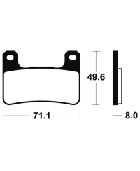 Plaquettes de frein TECNIUM Racing metal fritte carbone - MCR306 MCR306