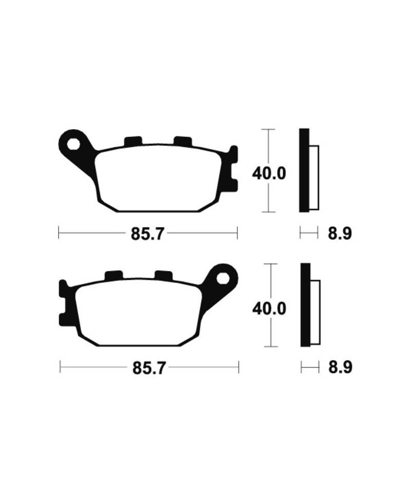 Plaquettes de frein TECNIUM Performance metal fritte - MR157 MR157