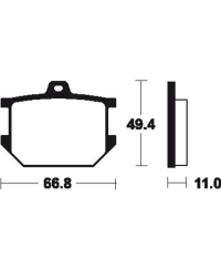 Plaquettes de frein TECNIUM route organique - MA7 MA7
