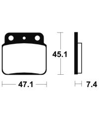 Plaquettes de frein TECNIUM MX/Quad metal fritte - MO149 MO149