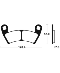 Plaquettes de frein TECNIUM MX/Quad metal fritte - MO397 MO397