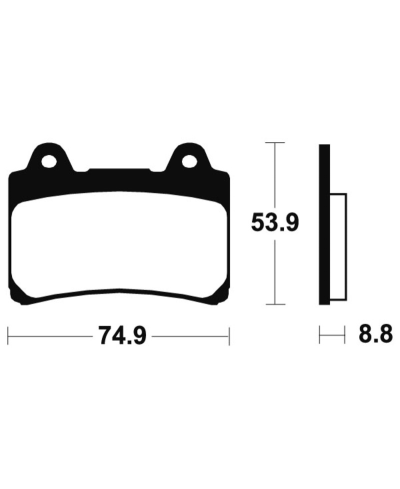 Plaquettes de frein TECNIUM Performance metal fritte - MF113 MF113