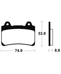 Plaquettes de frein TECNIUM Performance metal fritte - MF113 MF113