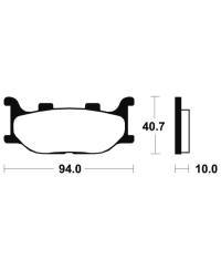 Plaquettes de frein TECNIUM Performance metal fritte - MF191 MF191