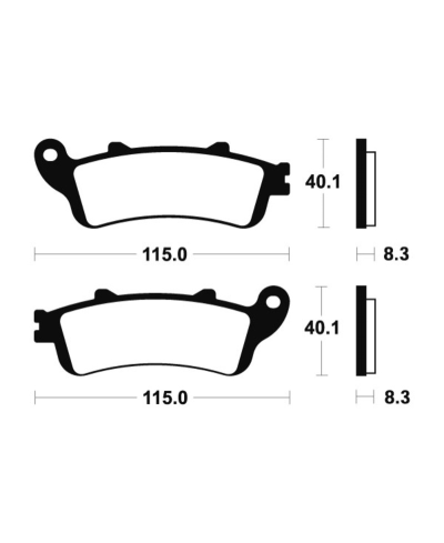 Plaquettes de frein TECNIUM Performance metal fritte - MF235 MF235