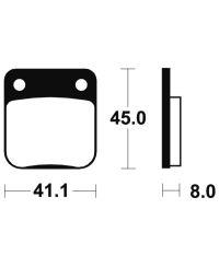Plaquettes de frein TECNIUM MX/Quad metal fritte - MO36 MO36