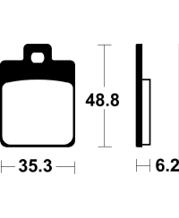 Plaquettes de frein TECNIUM Scooter organique - ME368 ME368