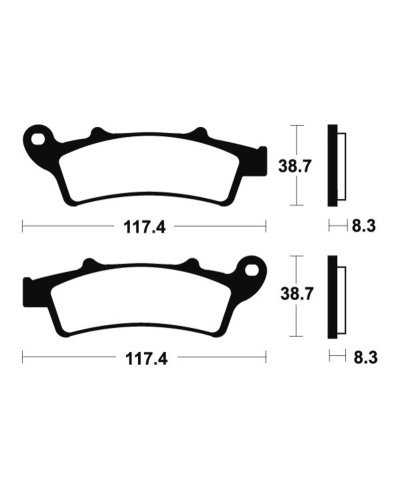 Plaquettes de frein TECNIUM Maxi Scooter metal fritte - MSS261 MSS261