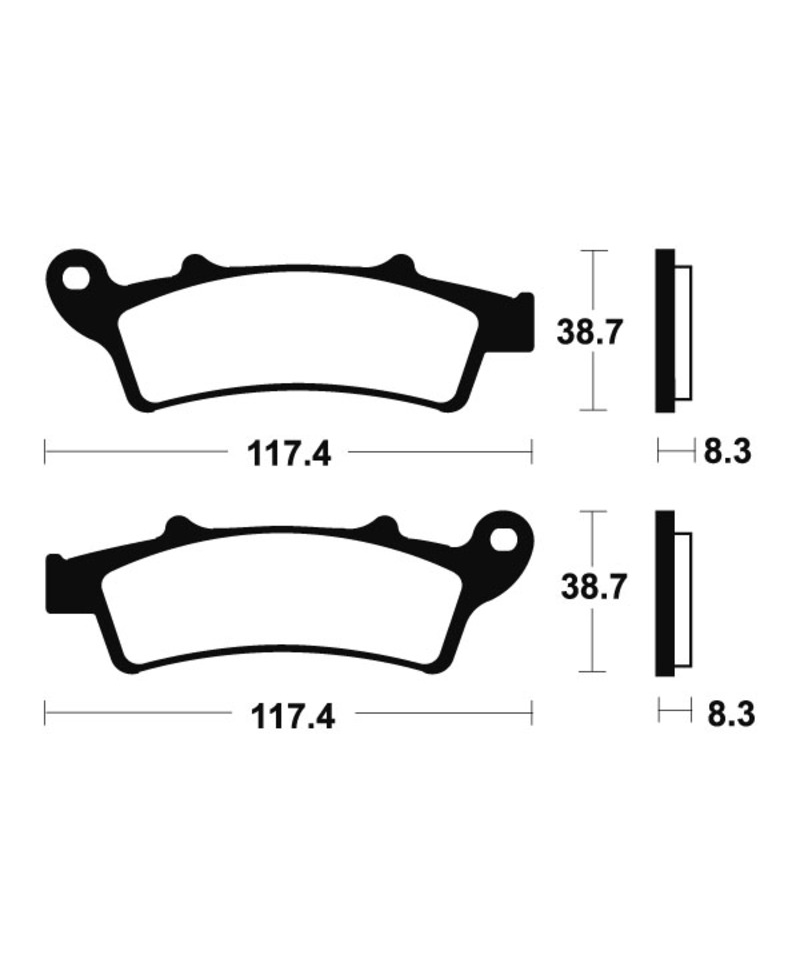 Plaquettes de frein TECNIUM Maxi Scooter metal fritte - MSS261 MSS261