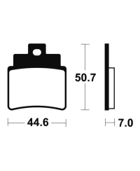 Plaquettes de frein TECNIUM Maxi Scooter metal fritte - MSS275 MSS275