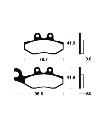 Plaquettes de frein TECNIUM Maxi Scooter metal fritte - MSS286 MSS286