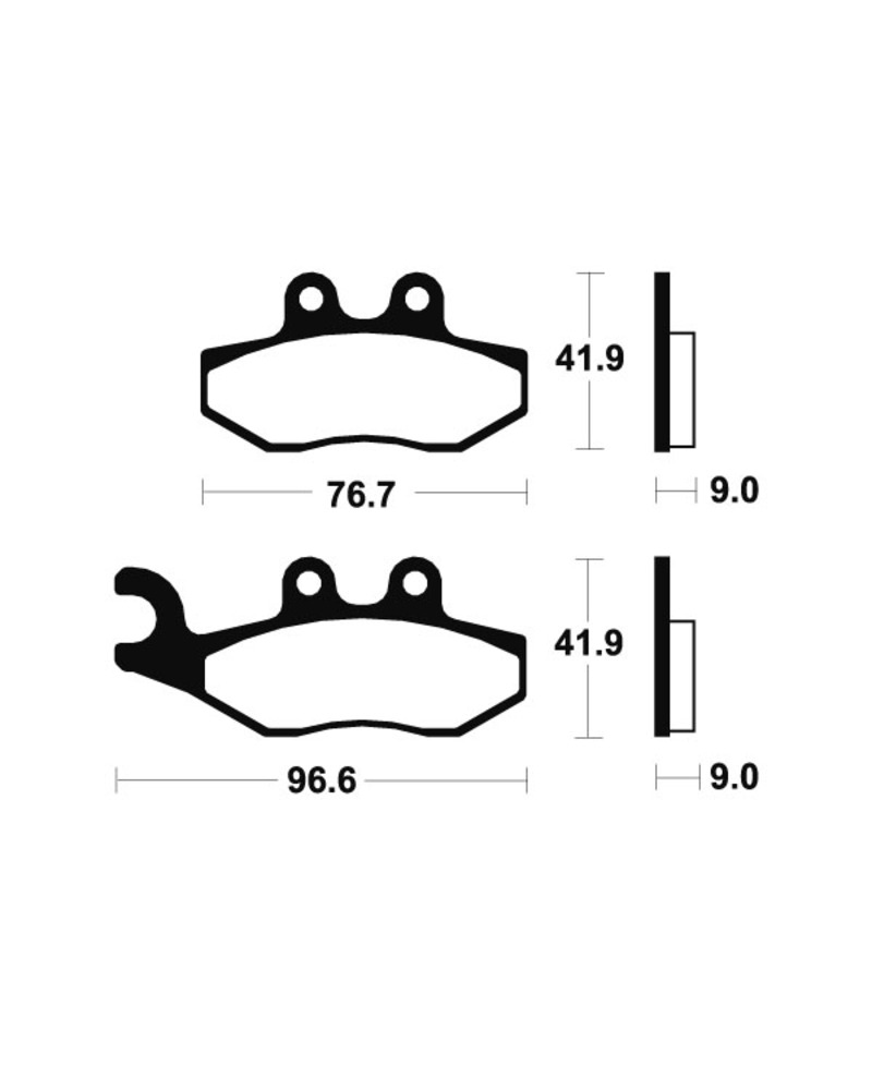 Plaquettes de frein TECNIUM Maxi Scooter metal fritte - MSS286 MSS286