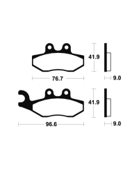 Plaquettes de frein TECNIUM Maxi Scooter metal fritte - MSS286 MSS286