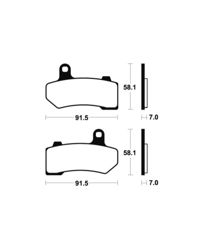 Plaquettes de frein TECNIUM Performance metal fritte - MF330 MF330
