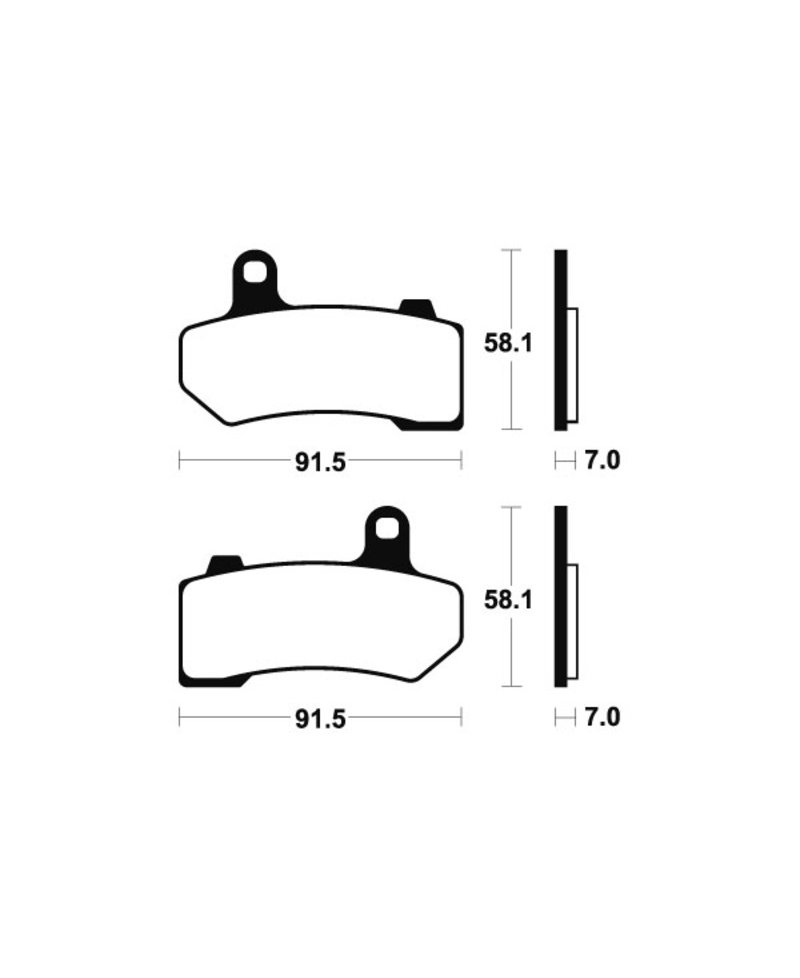 Plaquettes de frein TECNIUM Performance metal fritte - MF330 MF330