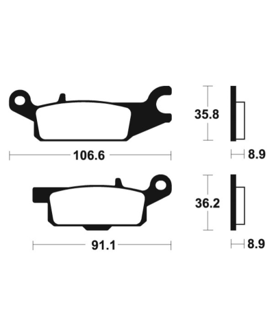 Plaquettes de frein TECNIUM MX/Quad metal fritte - MO352 MO352