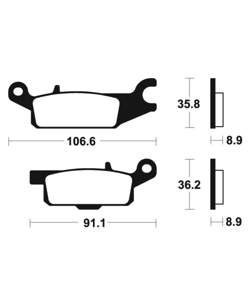 Plaquettes de frein TECNIUM MX/Quad metal fritte - MO352 MO352