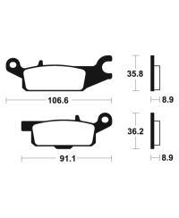 Plaquettes de frein TECNIUM MX/Quad metal fritte - MO352 MO352