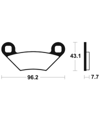 Plaquettes de frein TECNIUM MX/Quad metal fritte - MO399 MO399