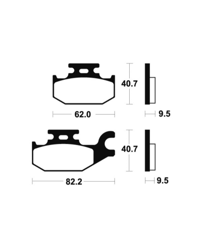 Plaquettes de frein TECNIUM MX/Quad metal fritte - MO254 MO254