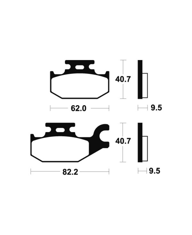 Plaquettes de frein TECNIUM MX/Quad metal fritte - MO254 MO254