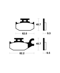 Plaquettes de frein TECNIUM MX/Quad metal fritte - MO254 MO254