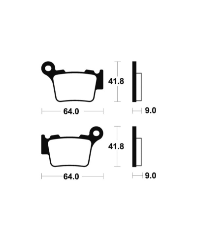 Plaquettes de frein TECNIUM Racing MX/Quad metal fritte - MOR291 MOR291
