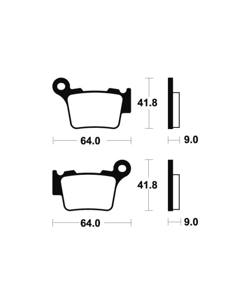 Plaquettes de frein TECNIUM Racing MX/Quad metal fritte - MOR291 MOR291