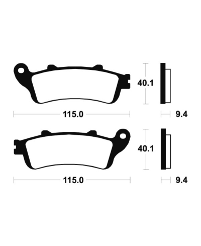 Plaquettes de frein TECNIUM Performance metal fritte - MR222 MR222